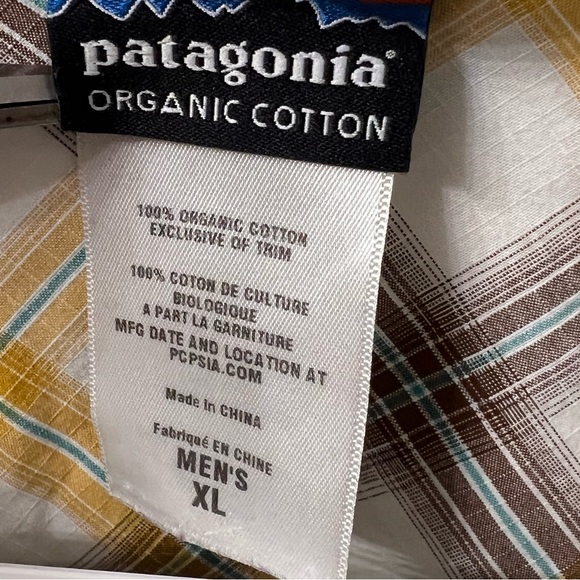 Patagonia Vintage-Style Green Plaid Button Up Shirt XL - Picture 3 of 8
